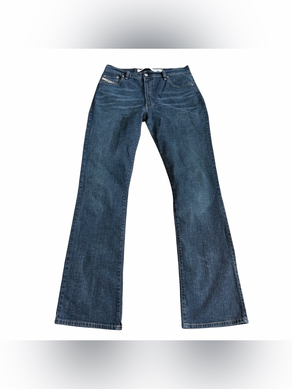 VTG Diesel Men’s Fanker Bootcut Jeans Sz 33x34 Distressed Blue Denim Italy Y2K